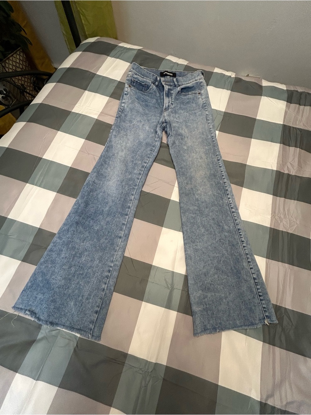 Express Light Blue Flare Jeans - Women's